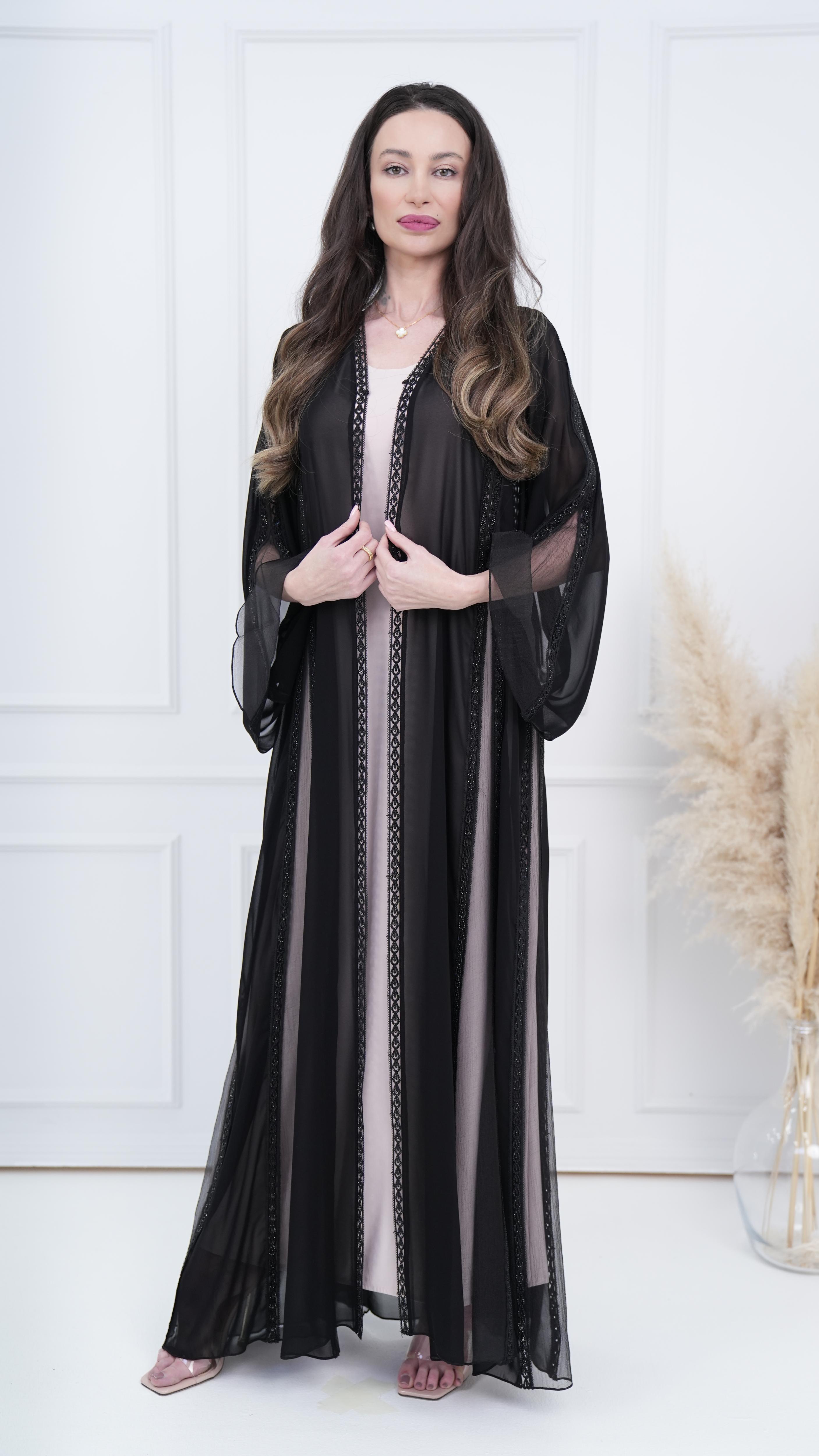 Lace and Chiffon Abaya