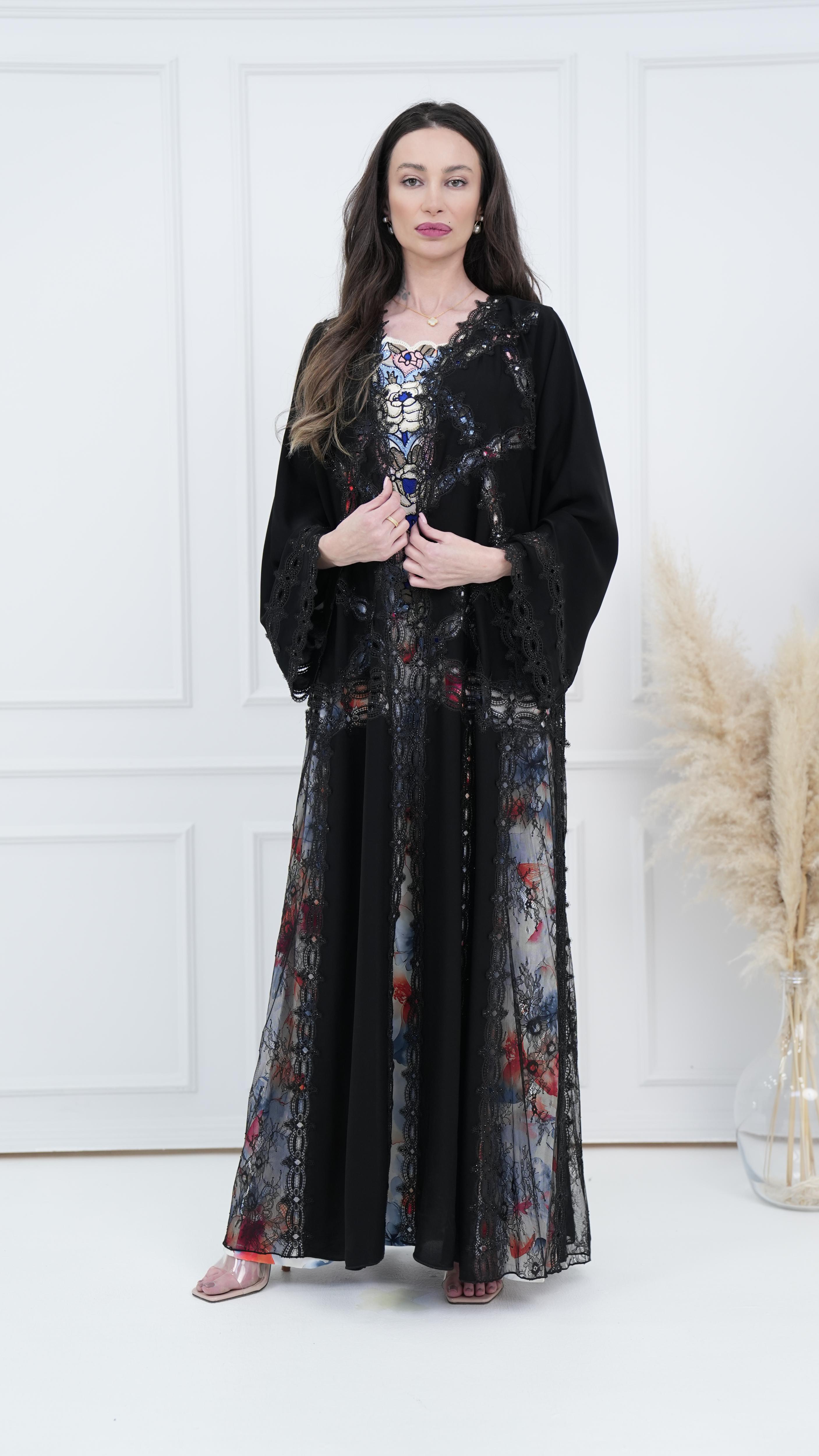 Lace and Chiffon Abaya