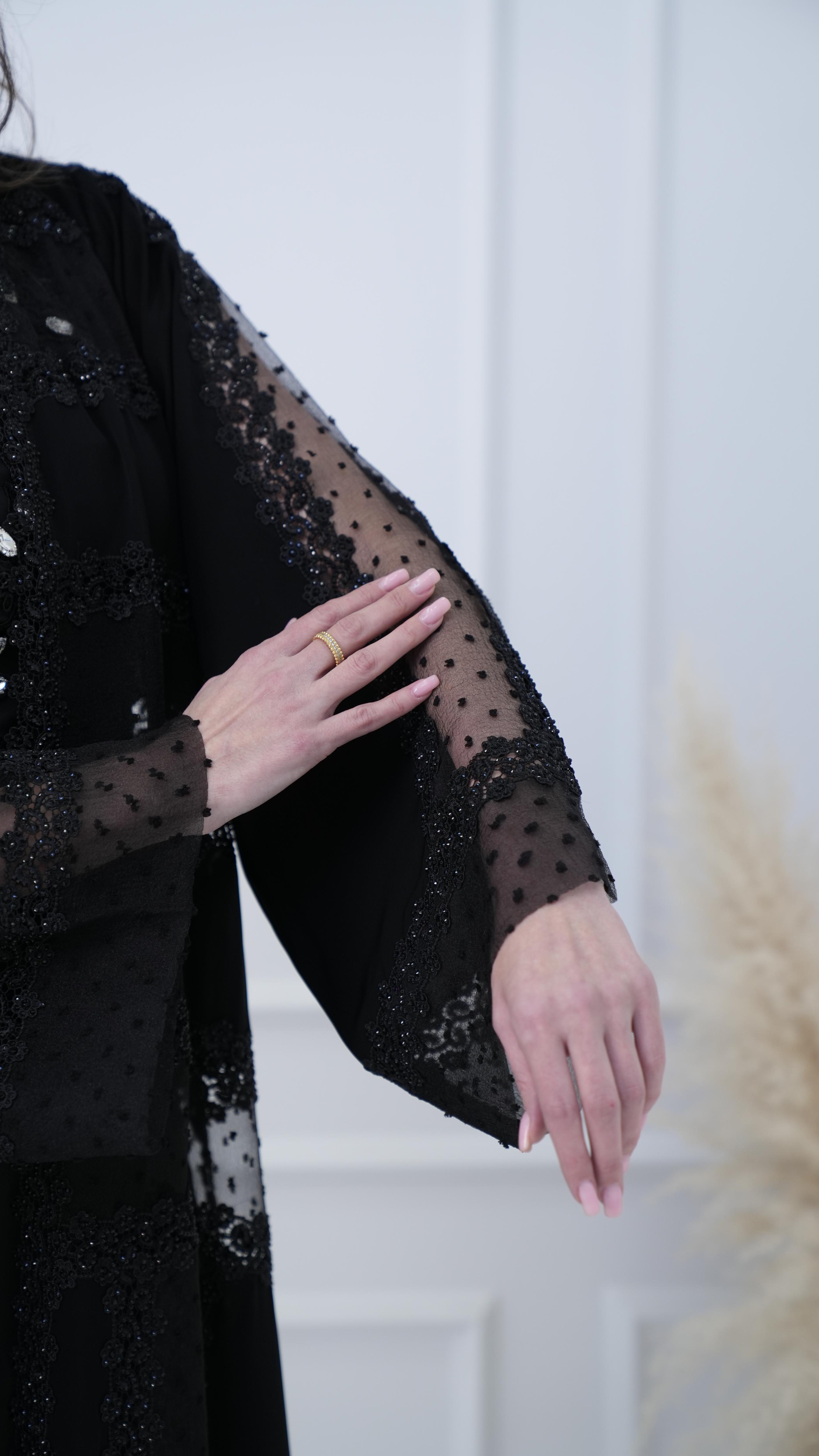 Lace and Chiffon Abaya