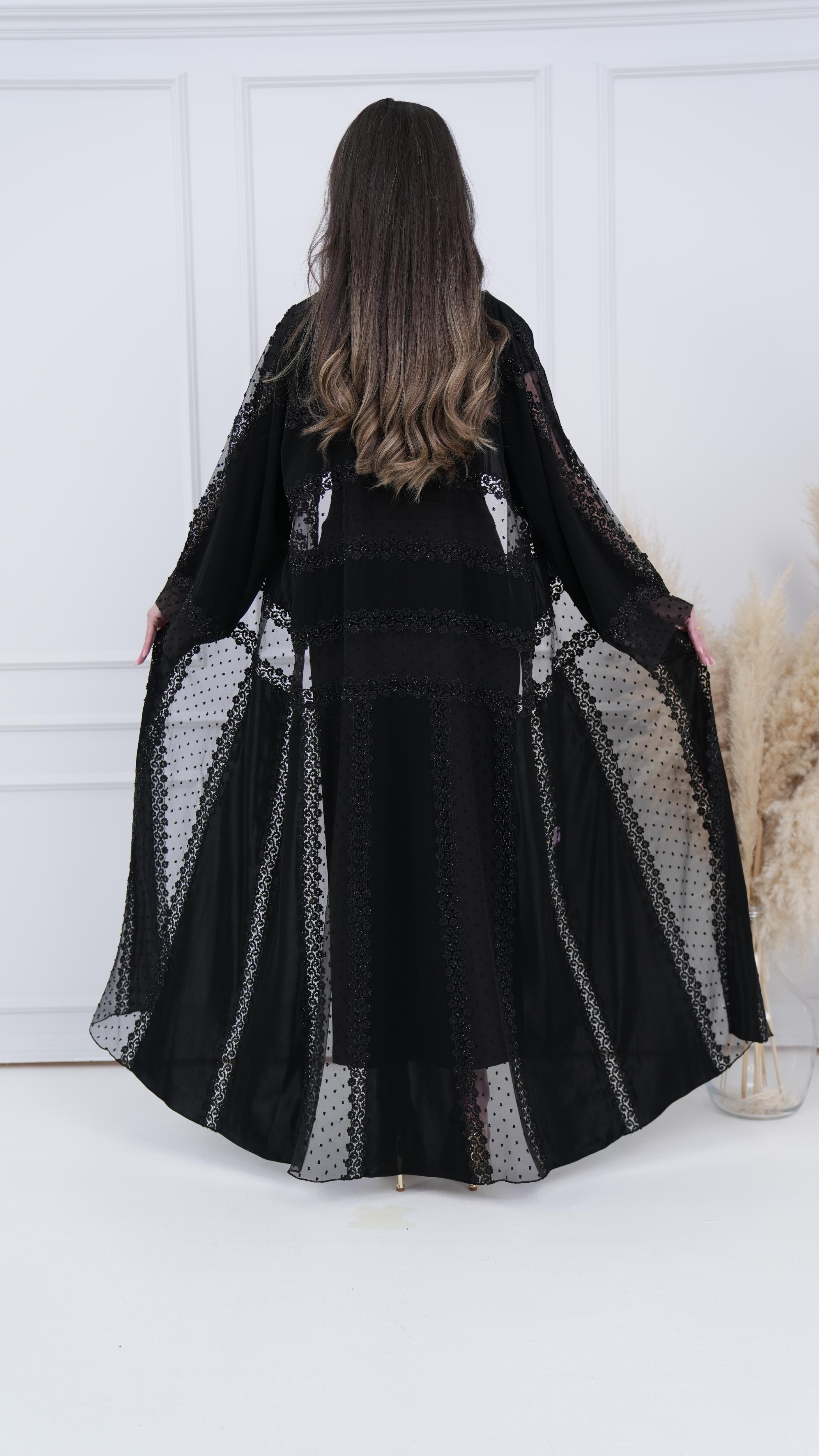 Lace and Chiffon Abaya