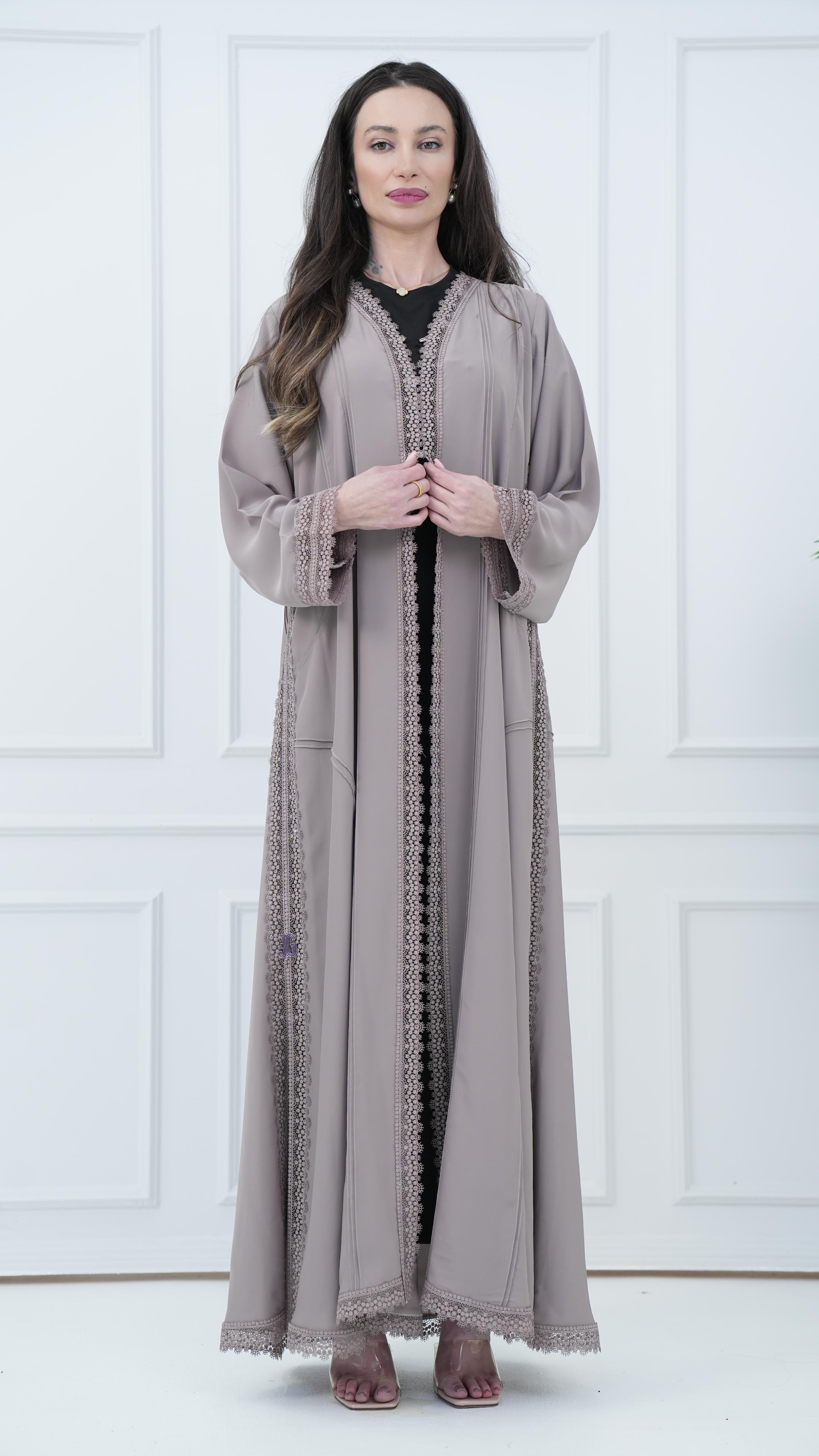 Colored Abaya - Nude Pink