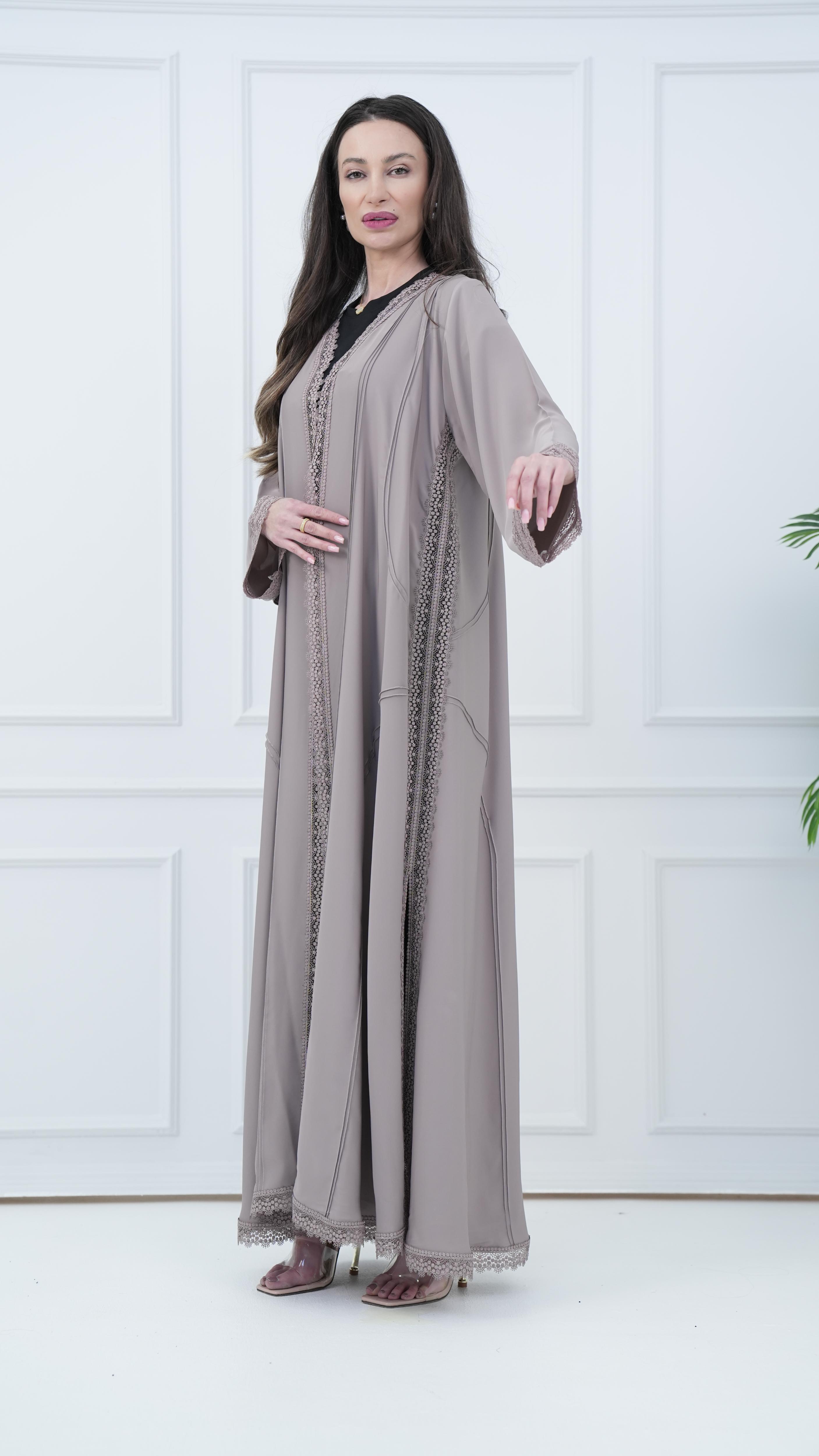 Colored Abaya - Nude Pink