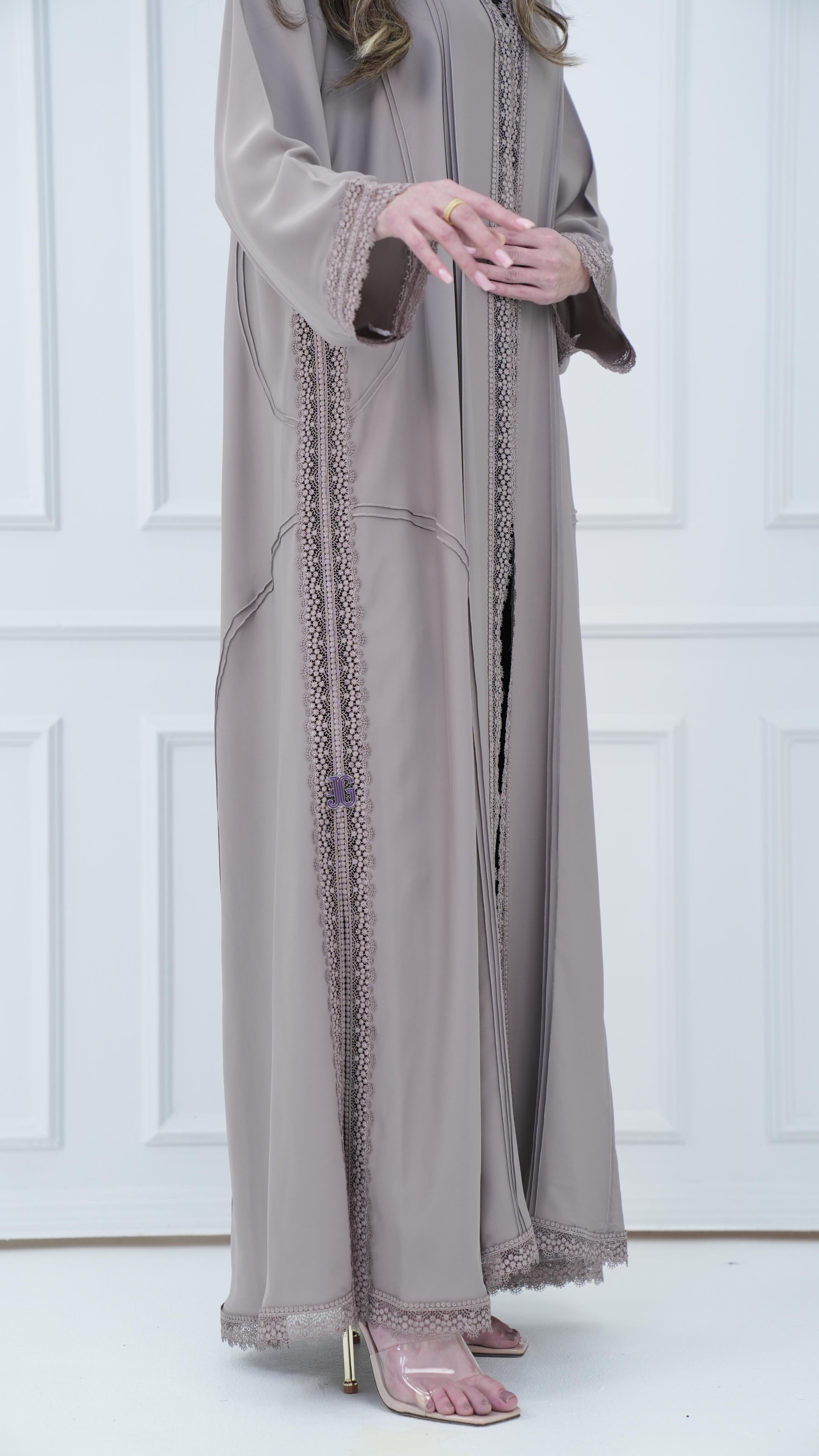 Colored Abaya - Nude Pink