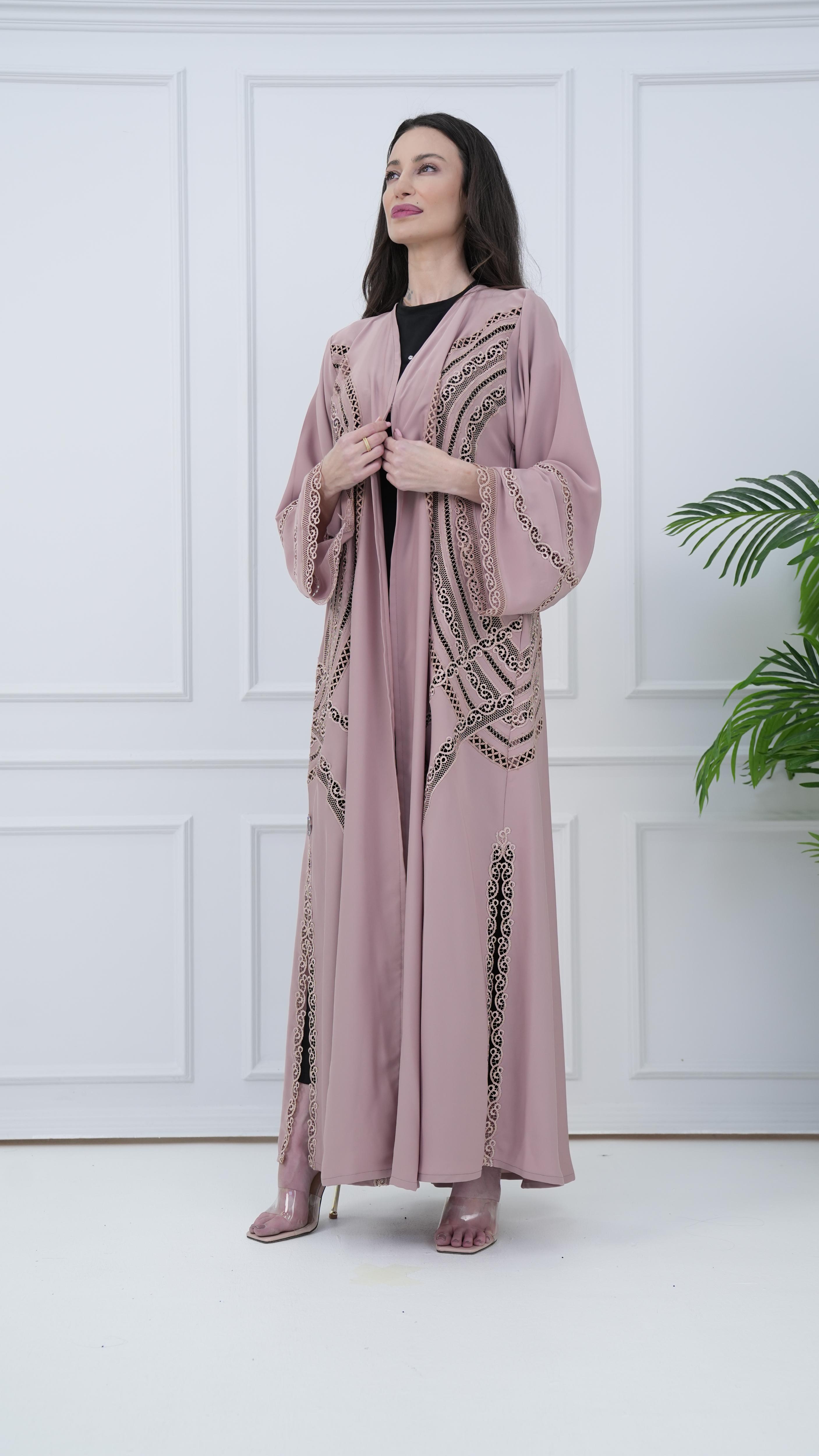 Colored Abaya - Light Pink