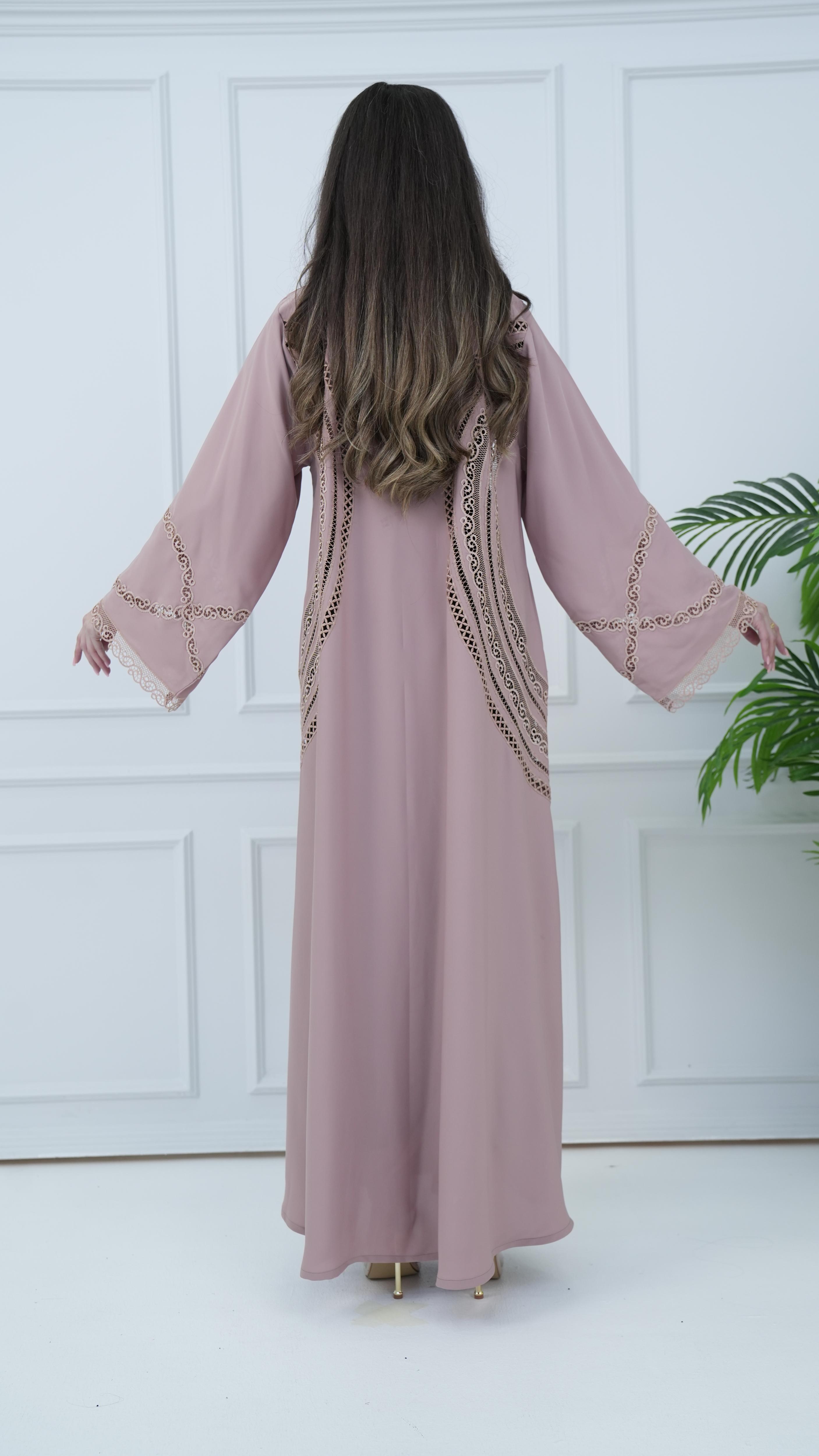 Colored Abaya - Light Pink