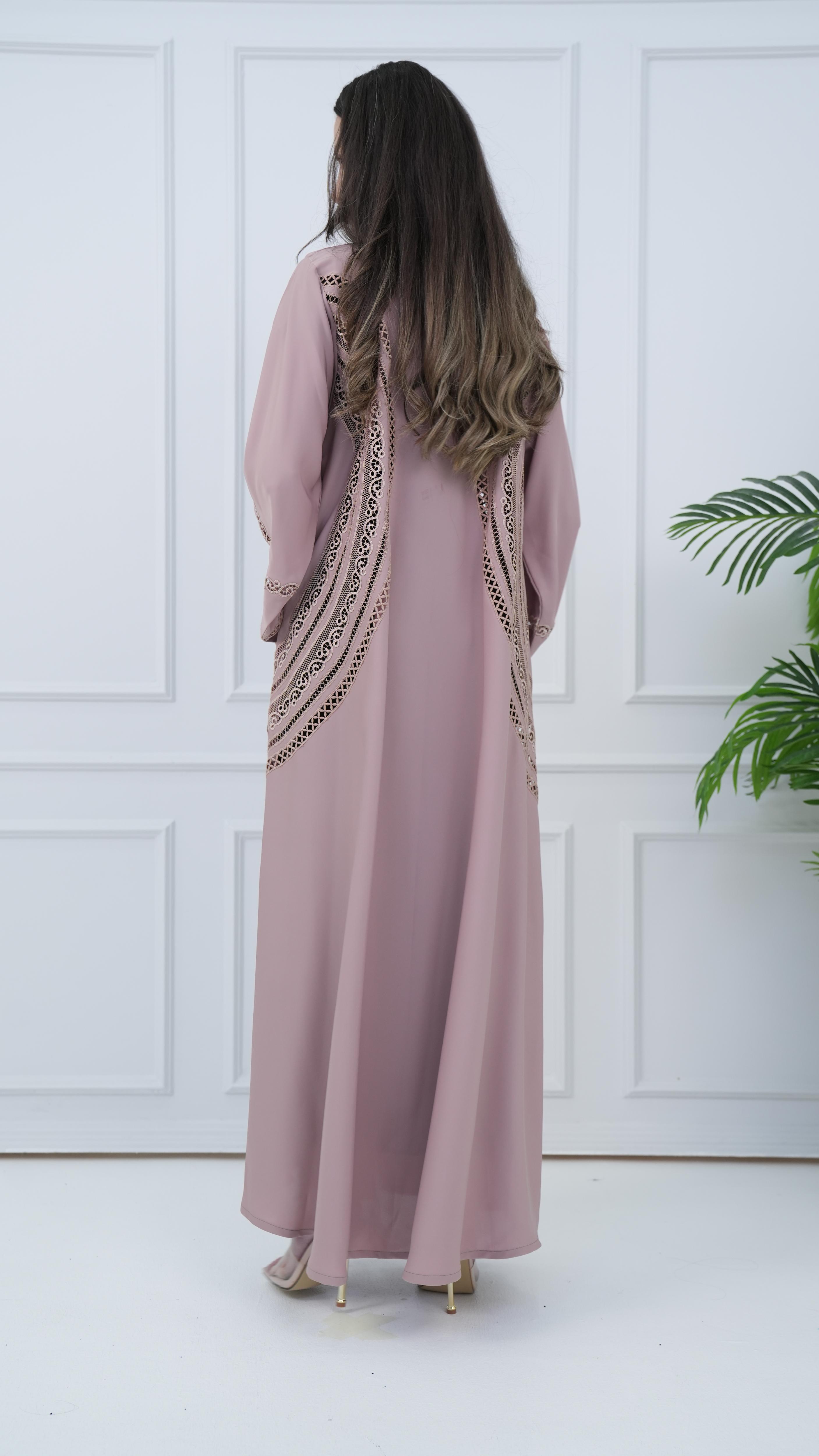 Colored Abaya - Light Pink